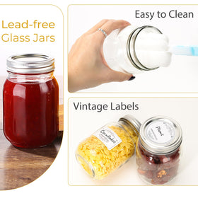 CycleMore clear glass jar offers visibility for organized storage.