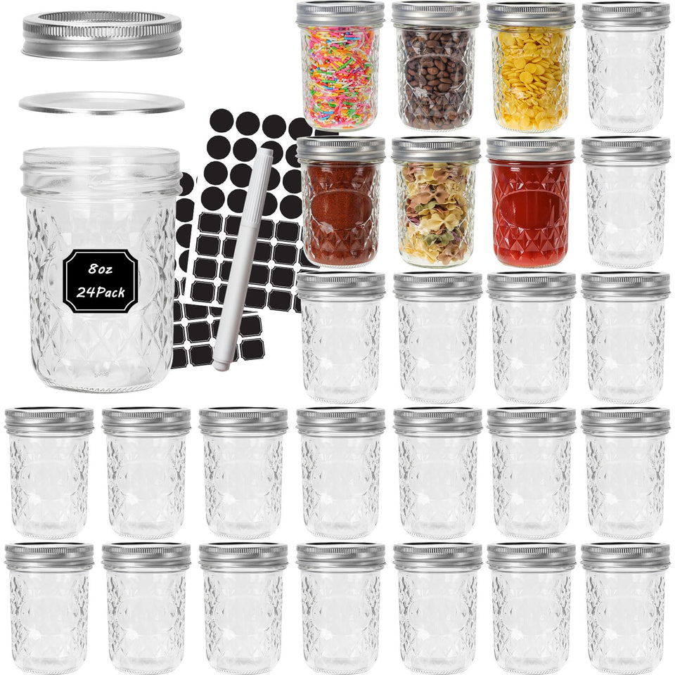 CycleMore 8oz mason jar with airtight lids for fresh jams and ferments.