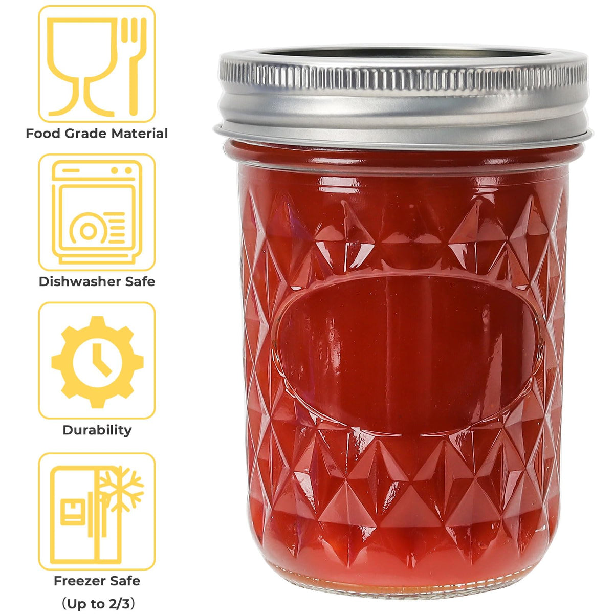 CycleMore crystal style glass jar ideal for decorative and functional uses.