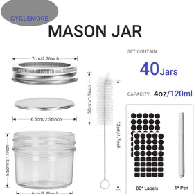 CycleMore wide-mouth clear glass jar ideal for easy filling and cleaning