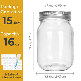 CycleMore regular-mouth jar with wide opening for easy filling and cleaning.
