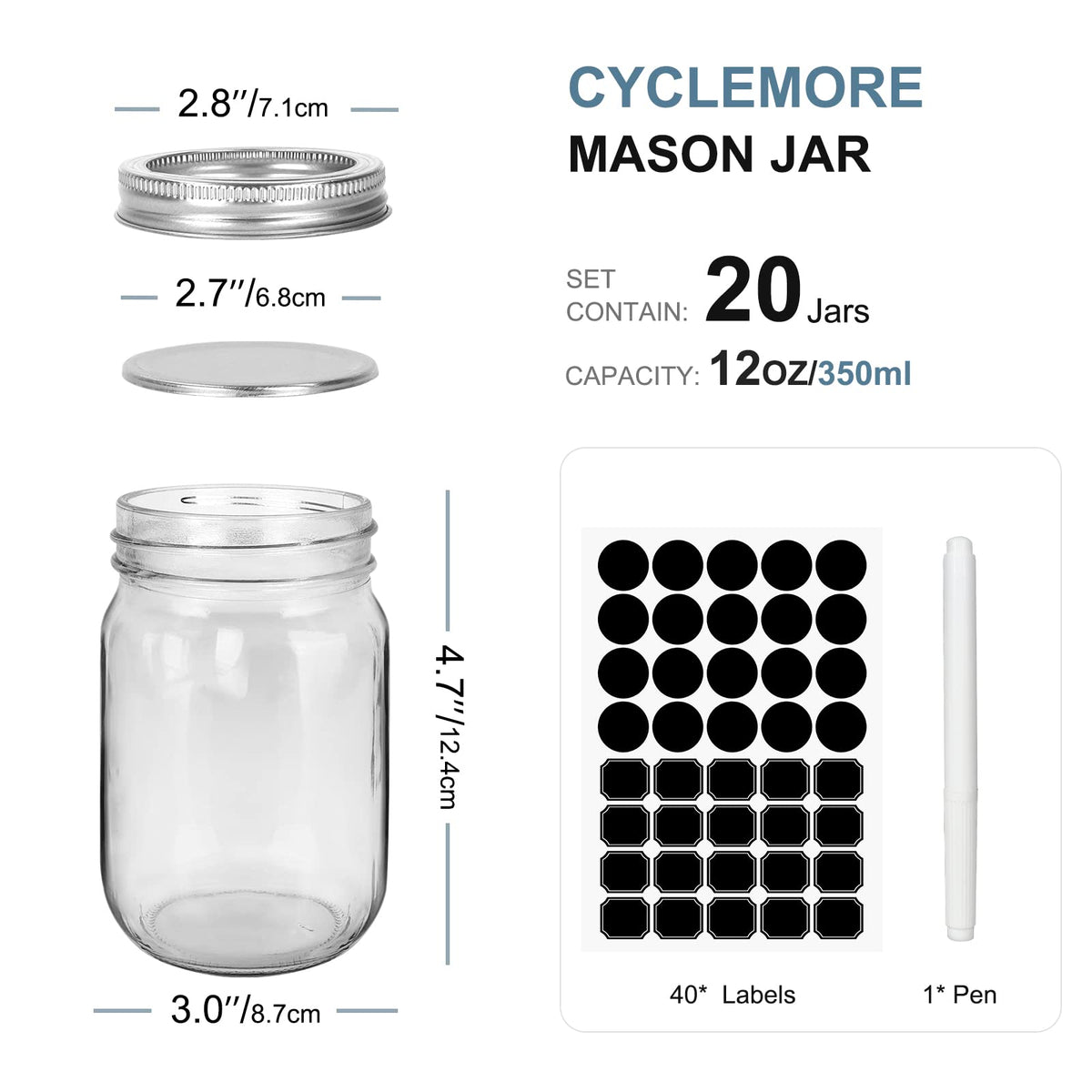 CycleMore silver separable lids for airtight sealing and versatile use.