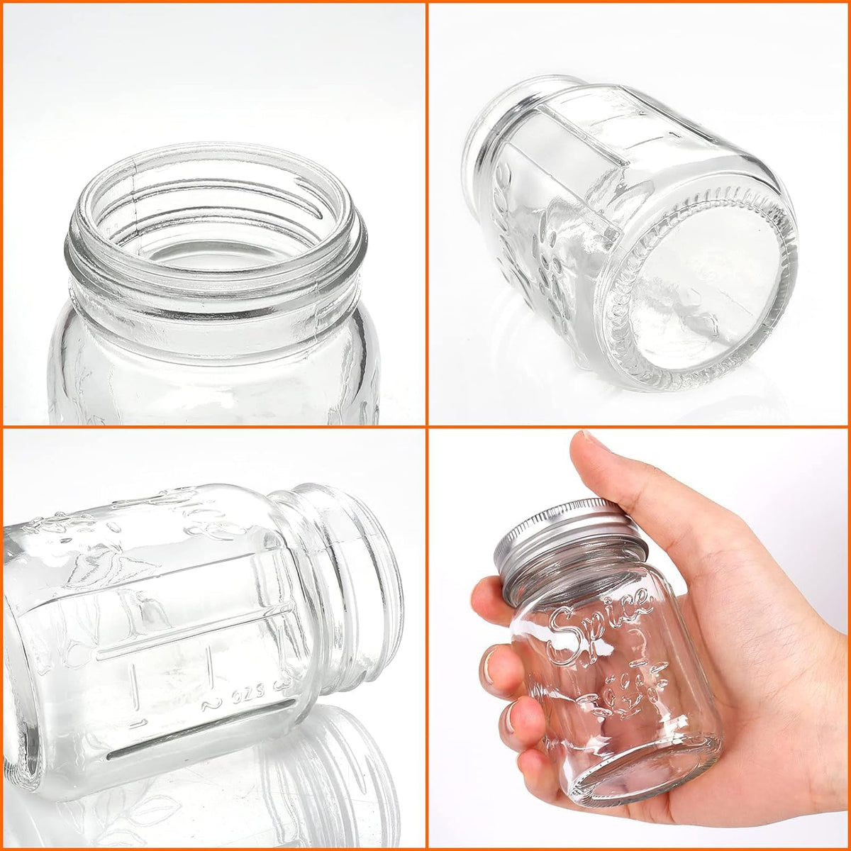 CycleMore jars with pour-sift lids for versatile spice storage and measuring