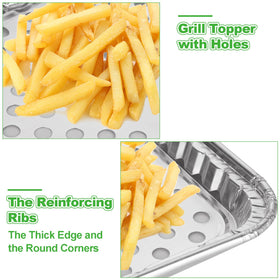 CYEAH 16.6 x 11.7 inch grill topper fits most grills for large batches.