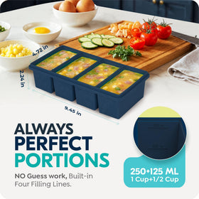 CyhHave silicone freezer tray with clear lid for quick identification and leak protection.