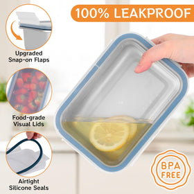 Cykorxicc 8-piece stainless steel containers, 36oz, stackable to save fridge space.