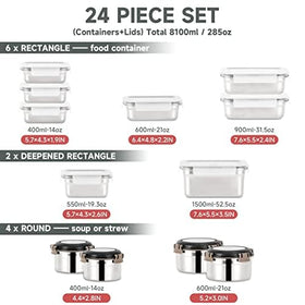 Cykorxicc dishwasher-safe meal prep containers in a stack