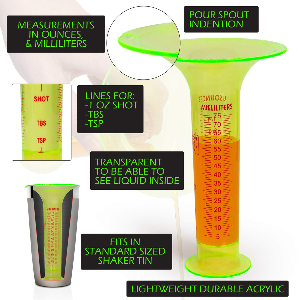 Cypress Sunrise Pour Tester in shaker tin demonstrates fit and ease during service.