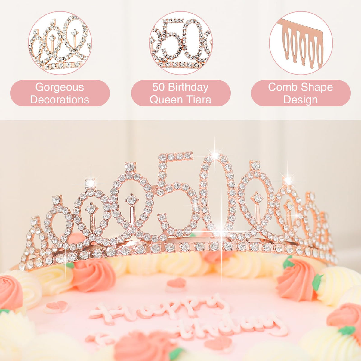 Cyrelwing glitter sash for a standout 50th birthday look