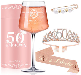 Cyrelwing 50th wine glass, artisan mouth-blown for elegant toasts