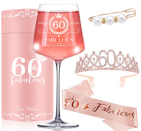 Cyrelwing 60th wine glass, hand-blown for elegant toasts