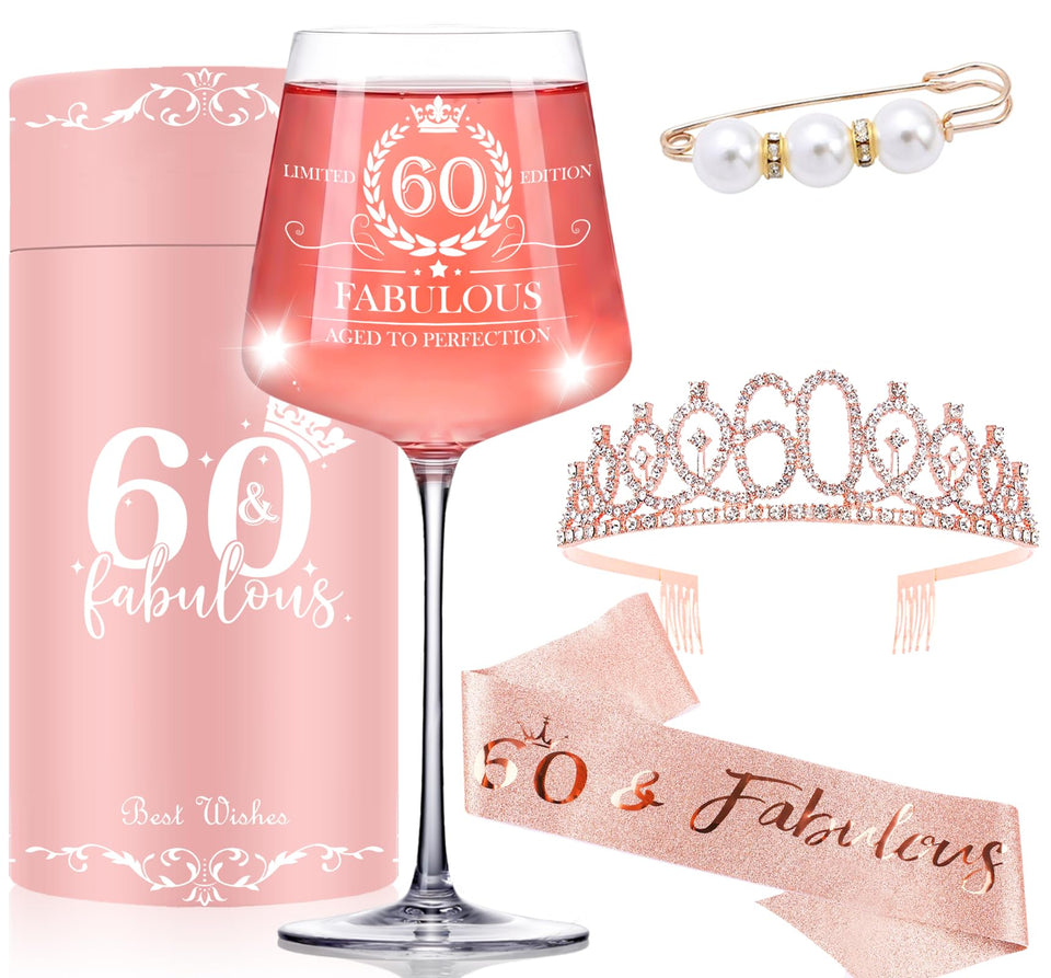Cyrelwing 60th wine glass, hand-blown for elegant toasts