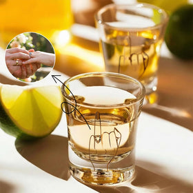 Cyrelwing engagement shot glasses set, compact for celebrations