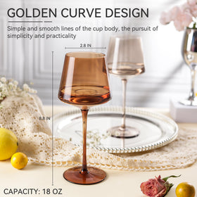 Cyrelwing stemmed glasses with flat base provide stable handling