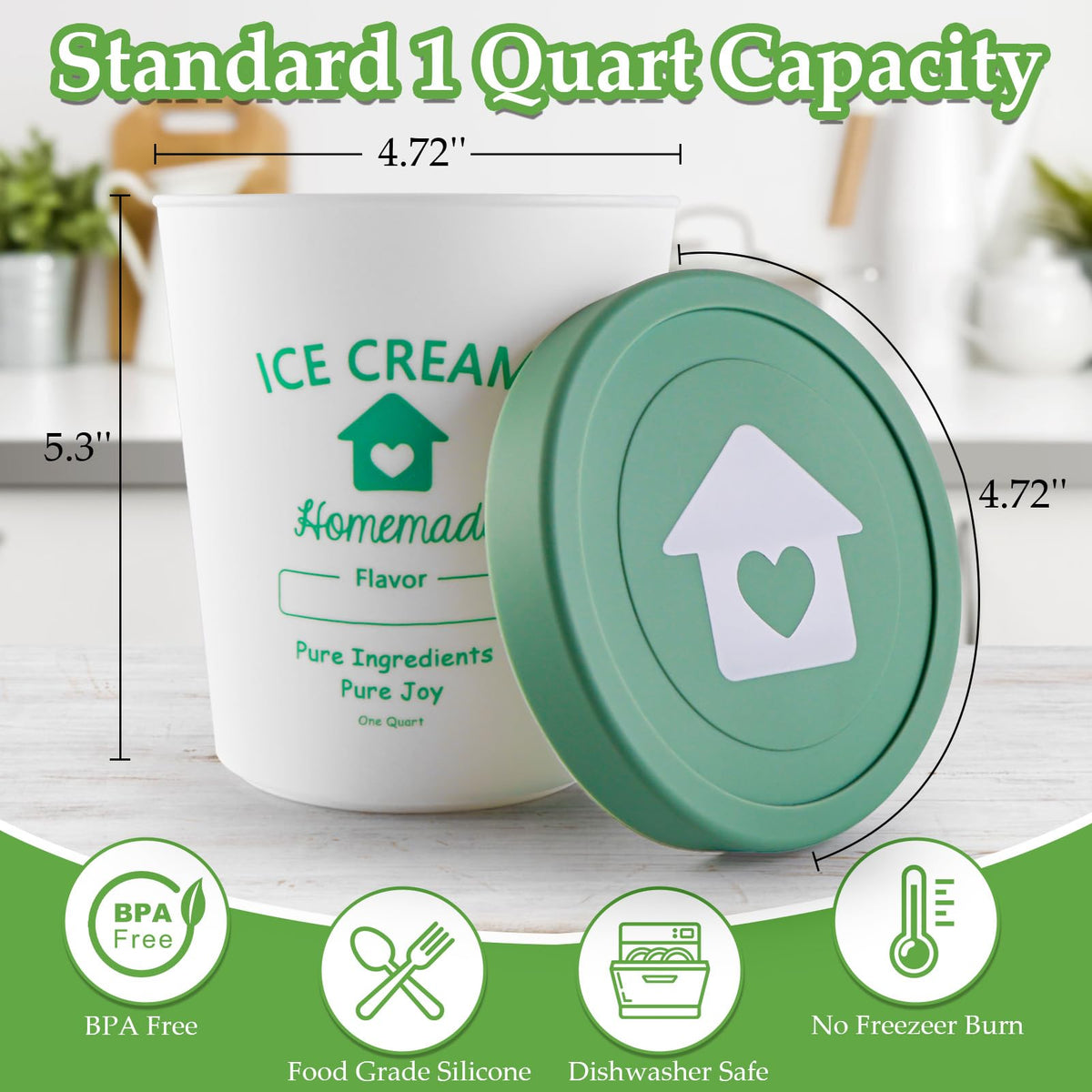 Cyrico BPA-free polypropylene construction ensures safe, durable storage.