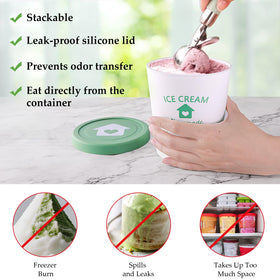 Cyrico stackable design helps keep freezer organized and efficient.