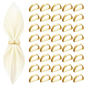 CYRYLC gold half-circle napkin ring enhances table elegance and cohesion.