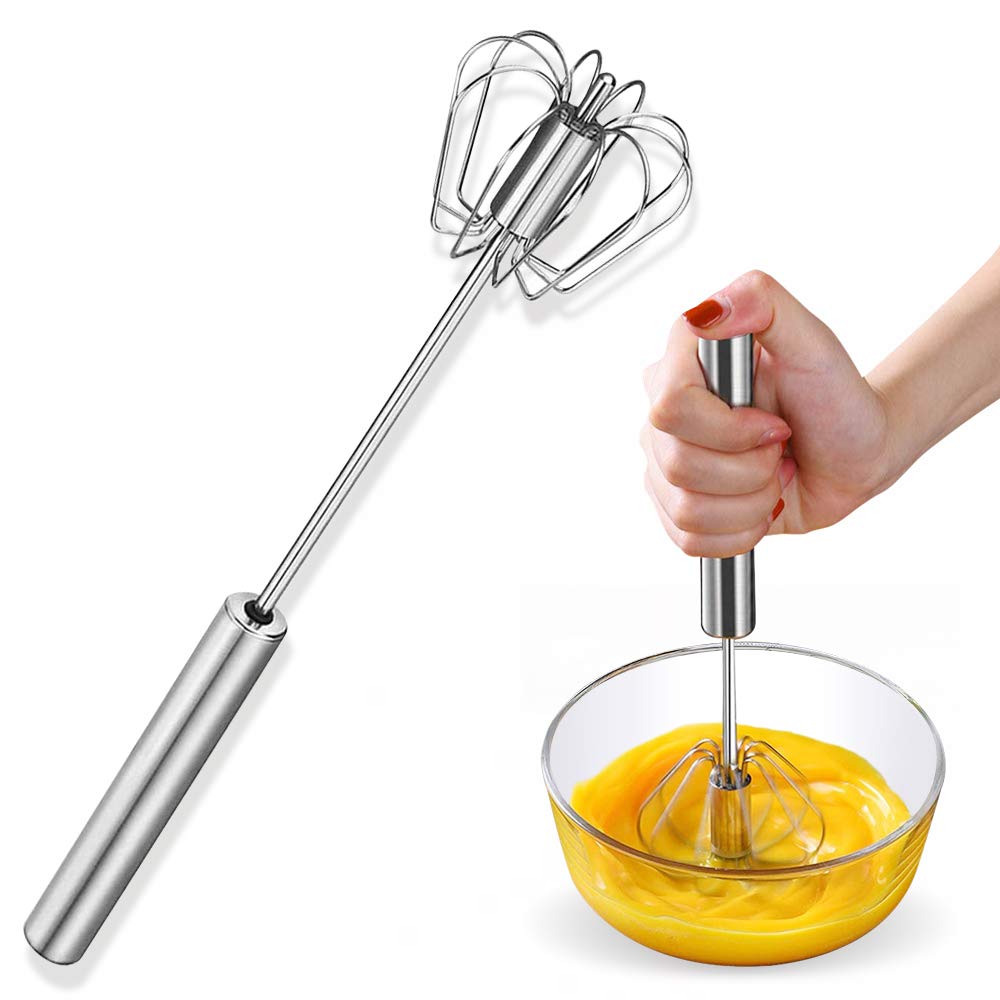 CYX stainless steel eggbeater with 360° rotation for effortless mixing.