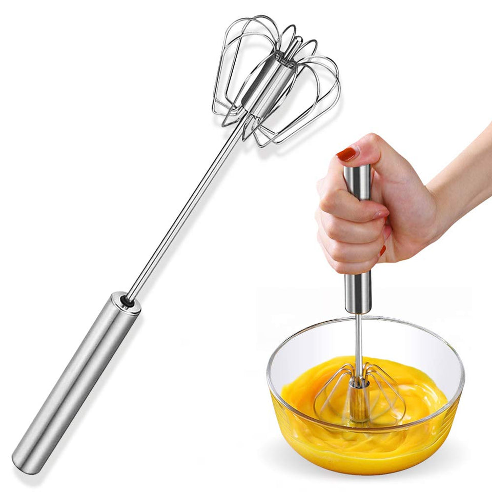 CYX stainless steel eggbeater with 360° rotation for effortless mixing.