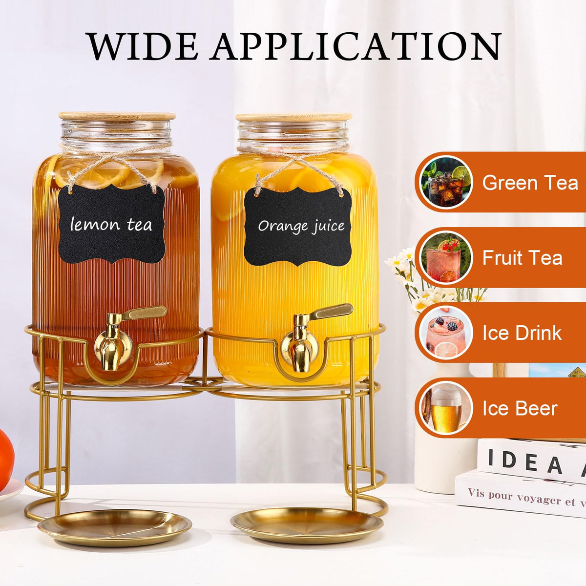 CYYKDA gold metal stand elevates presentation and pouring height.