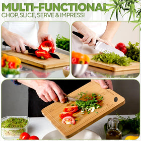 CZ Murphy bamboo serving board ideal for cheese and appetizers.
