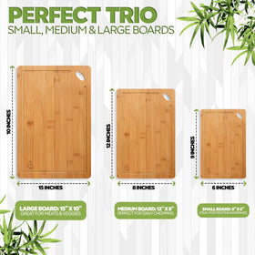 CZ Murphy bamboo cutting board medium ideal for vegetables and mid-sized tasks.