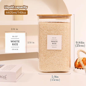 CZDYSM 132 pantry labels help classify flour, sugar, and more.