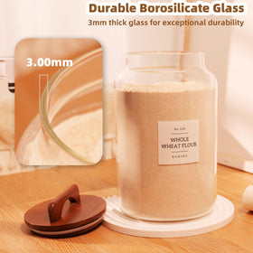 CZDYSM clear glass jar interior view for odor-free storage of staples.