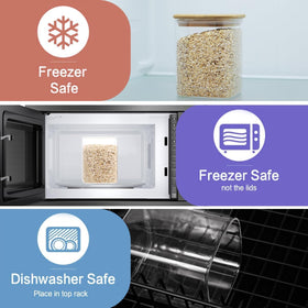 CZDYSM jars are microwave, freezer, and oven safe for flexible meal prep.