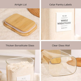 CZDYSM glass canisters safe for microwave use and freezer storage, offering versatile kitchen prep.