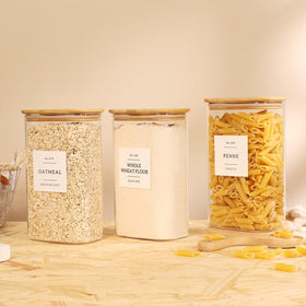 CZDYSM 132-label kitchen pantry set keeps contents visible and well organized.