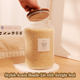 CZDYSM 132 preprinted pantry labels displayed for organized glass containers.