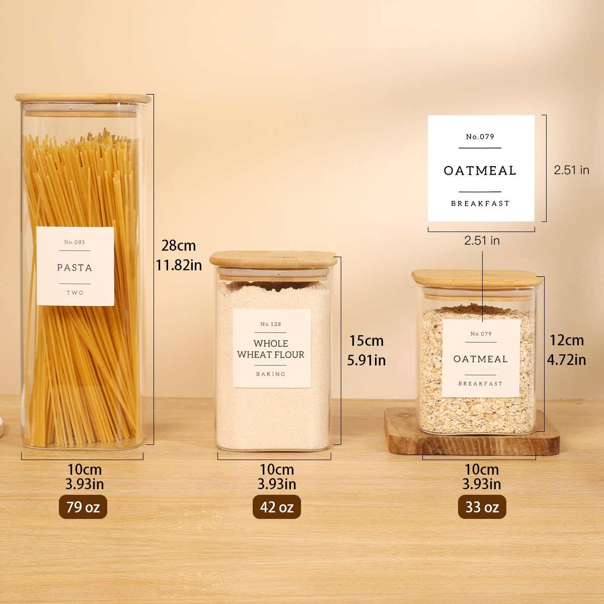 CZDYSM pantry labels highlight labeling convenience and quick identification of contents.