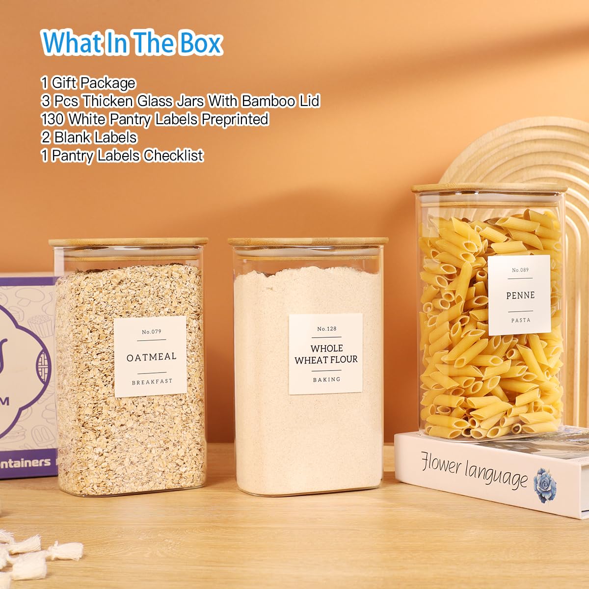 CZDYSM pantry labels set helps tidy organization with stylish, easy-to-read classification.