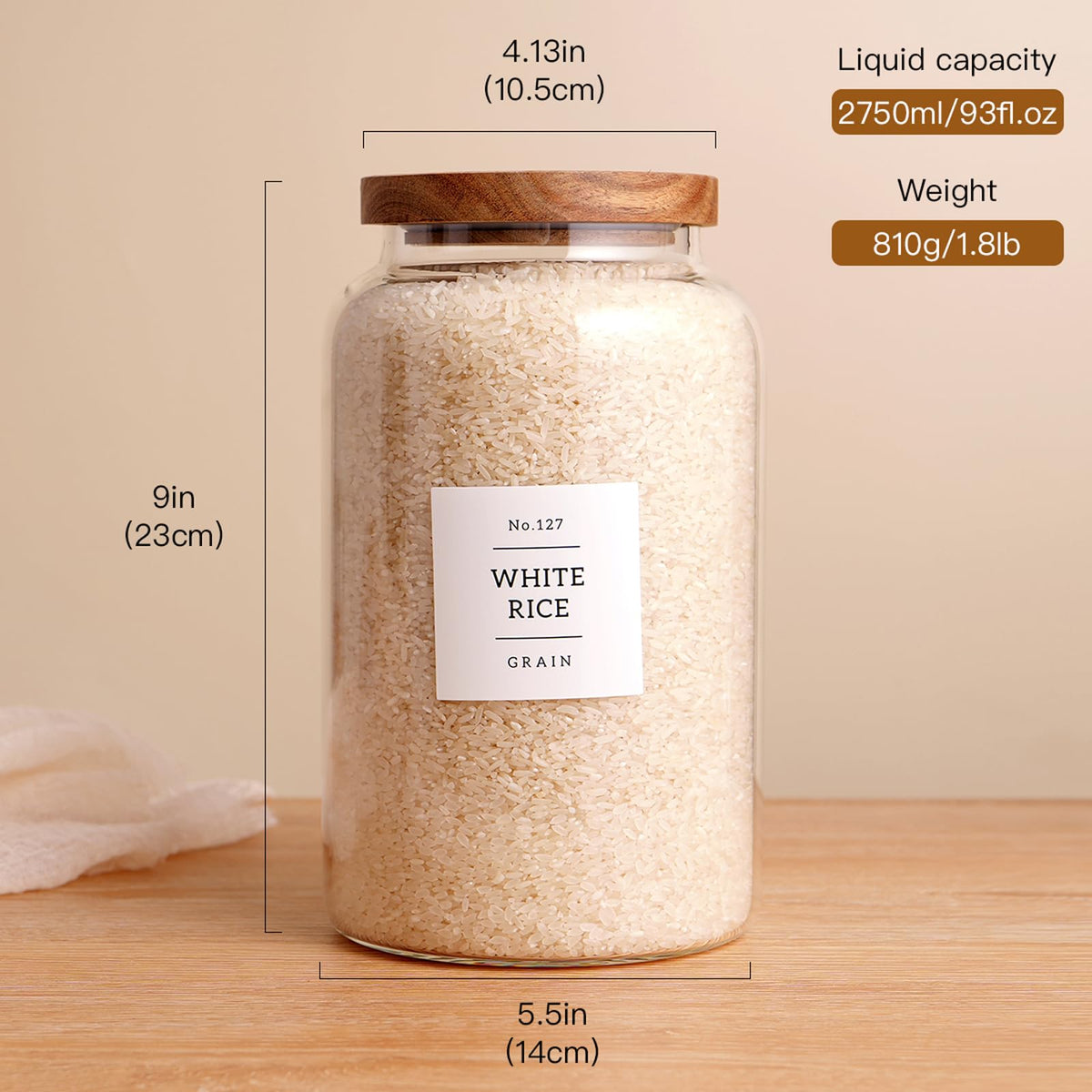 Borosilicate glass container showing heat and cold resistance.