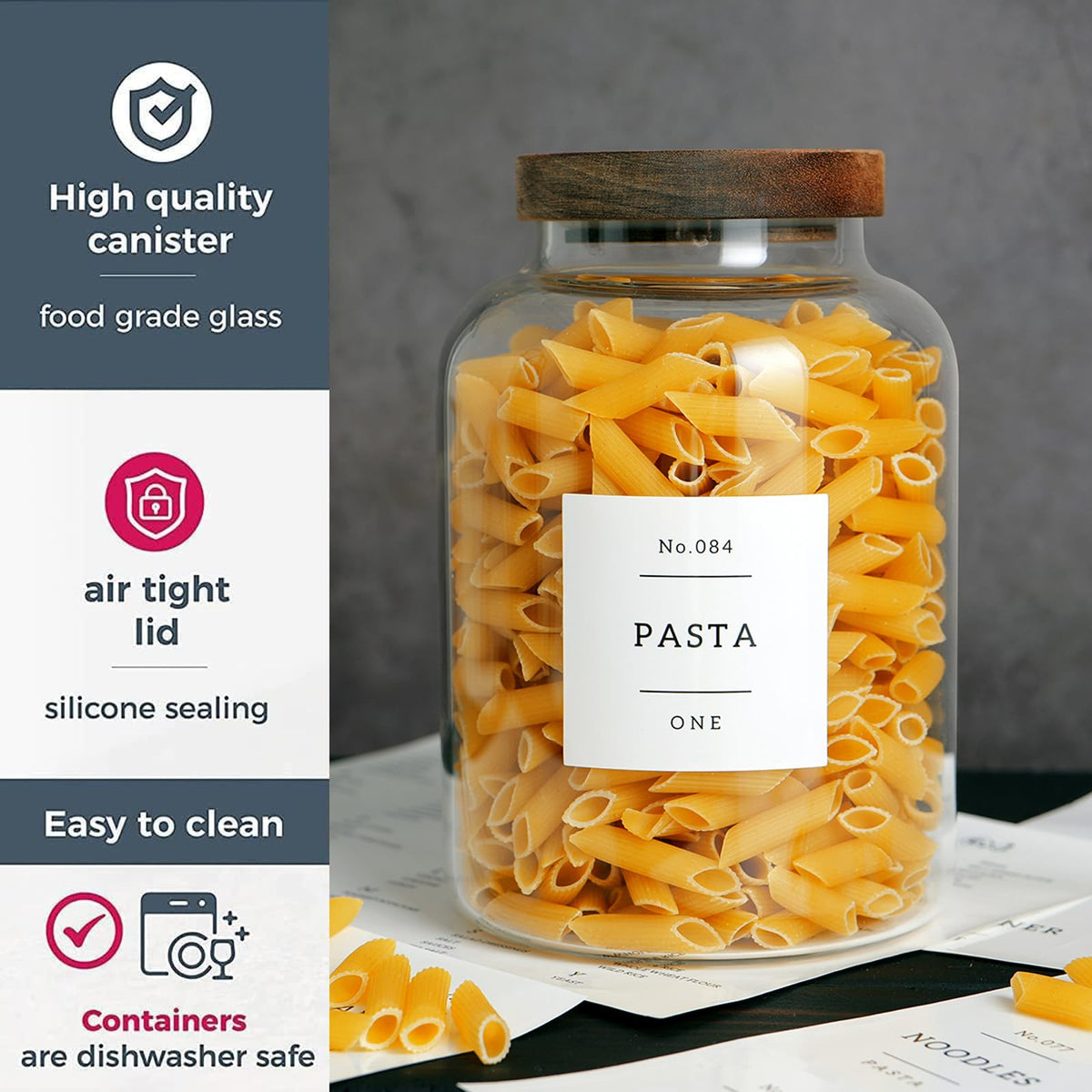 CZHQSMZ food-grade borosilicate glass offers heat and cold resistance for versatile storage.