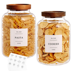 CZHQSMZ large glass jar with bamboo lid for organized pantry storage.