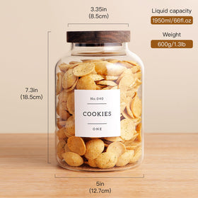 CZHQSMZ pantry setup shows two jars with labels for easy organization.