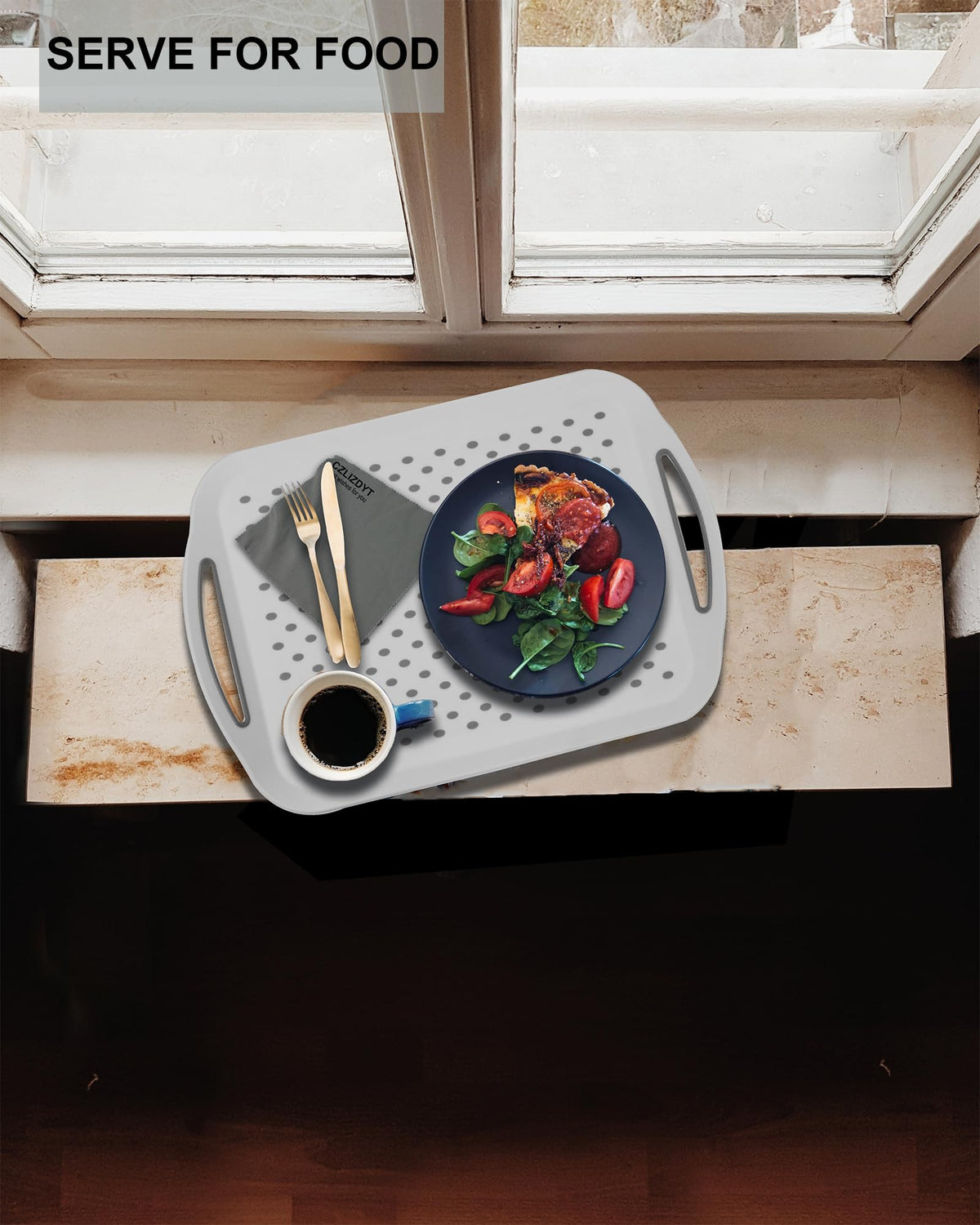 Czlizdyt grip-bottom anti-slip surface keeps tray steady