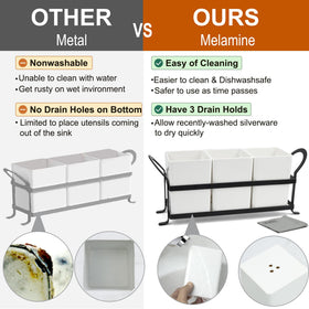 Czlizdyt kitchen countertop utensil holder fits compact spaces while holding many items