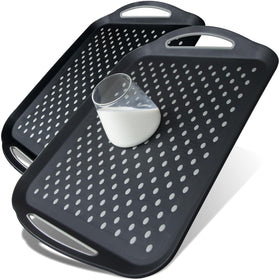 Czlizdyt large nonslip tray with handles keeps dishes steady during meals
