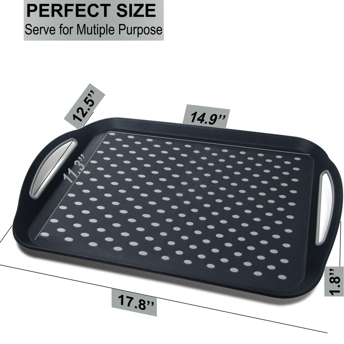 Czlizdyt tray bottom grip zigzag keeps surfaces stable and scratch-free