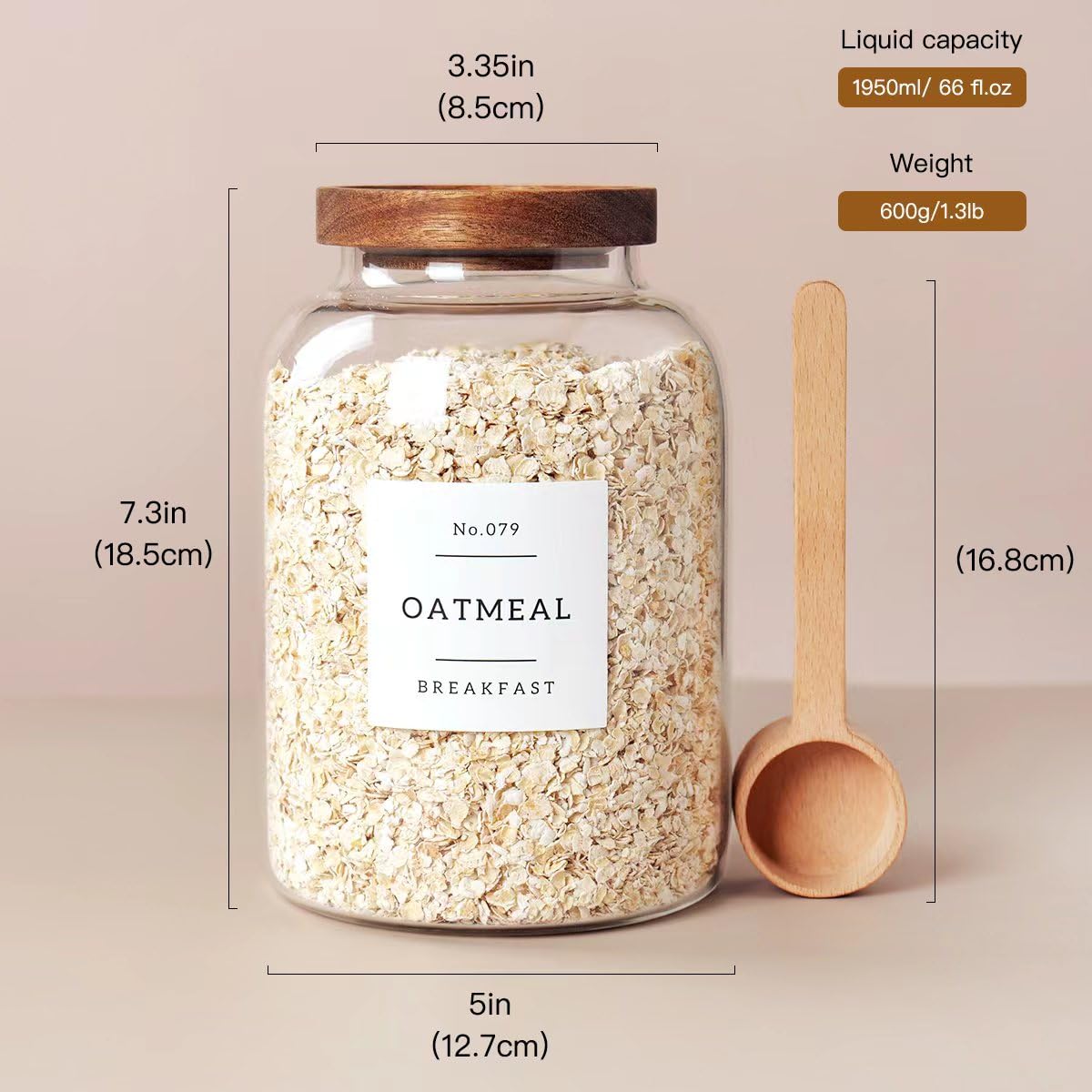 CZSZYGHBAO borosilicate glass storage jar for spices