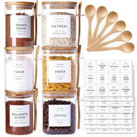 CZSZYGHBAO round 17oz jar with bamboo lid preserves freshness for coffee beans.