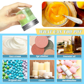 CZWESTC 2oz jar close-up shows odor-free, food-grade glass for safe storage.