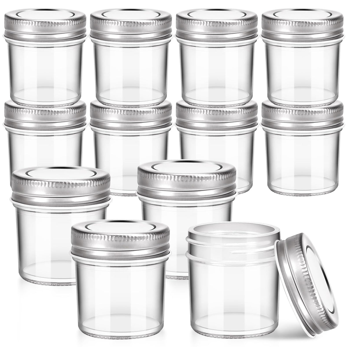 CZWESTC 2oz Mini Marson Jar front view shows compact storage for jams, spices, or samples.
