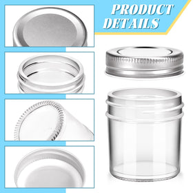 CZWESTC Mini Marson Jar with silver flat lid enhances labeling and organization.