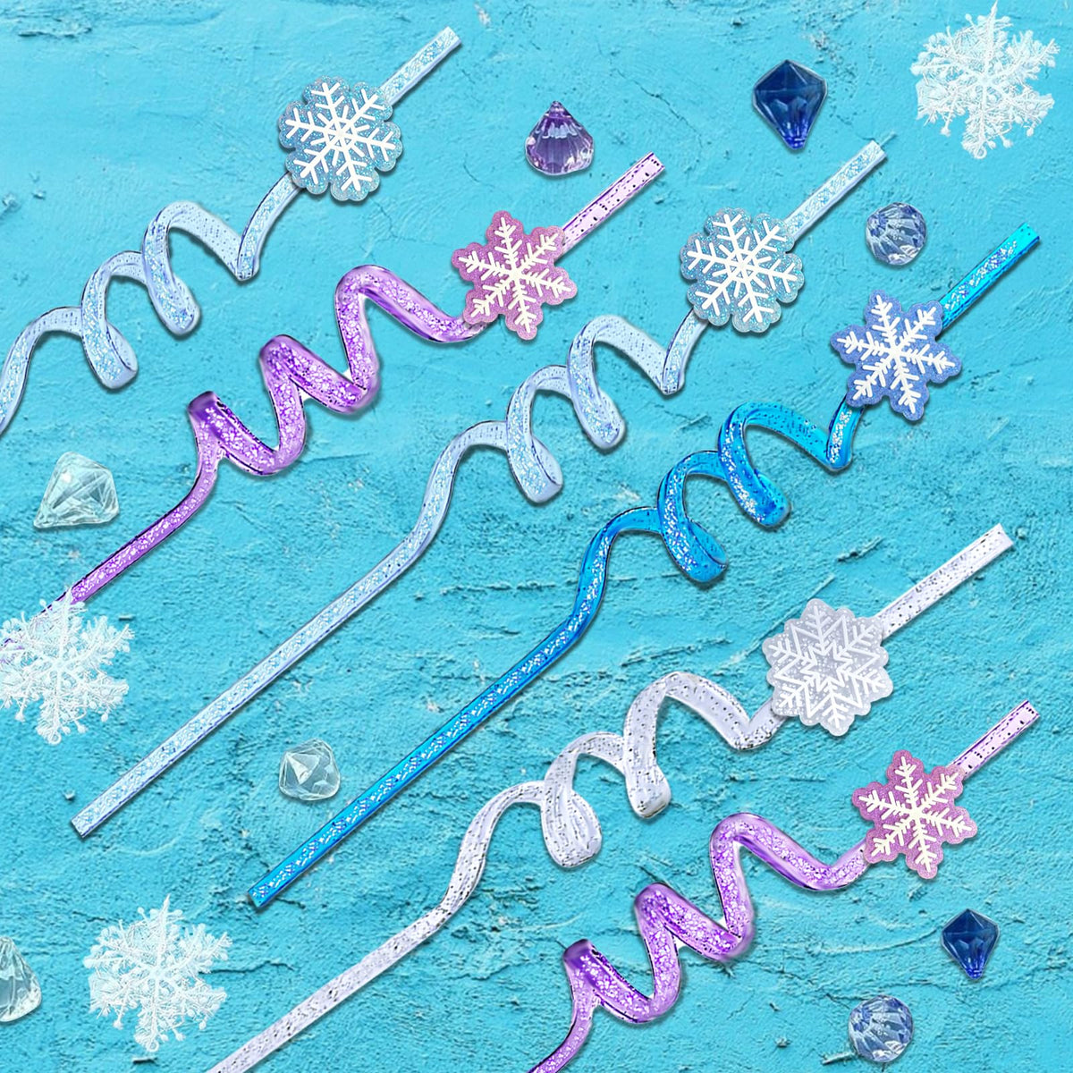 CZWXOXO winter wonderland straws make charming party favors.