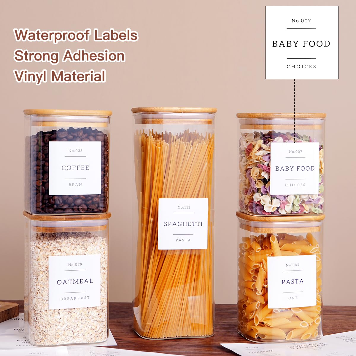 CZZGSM 132 pantry labels pack for quick labeling and identification.