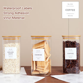 132 preprinted pantry labels help label jars clearly.